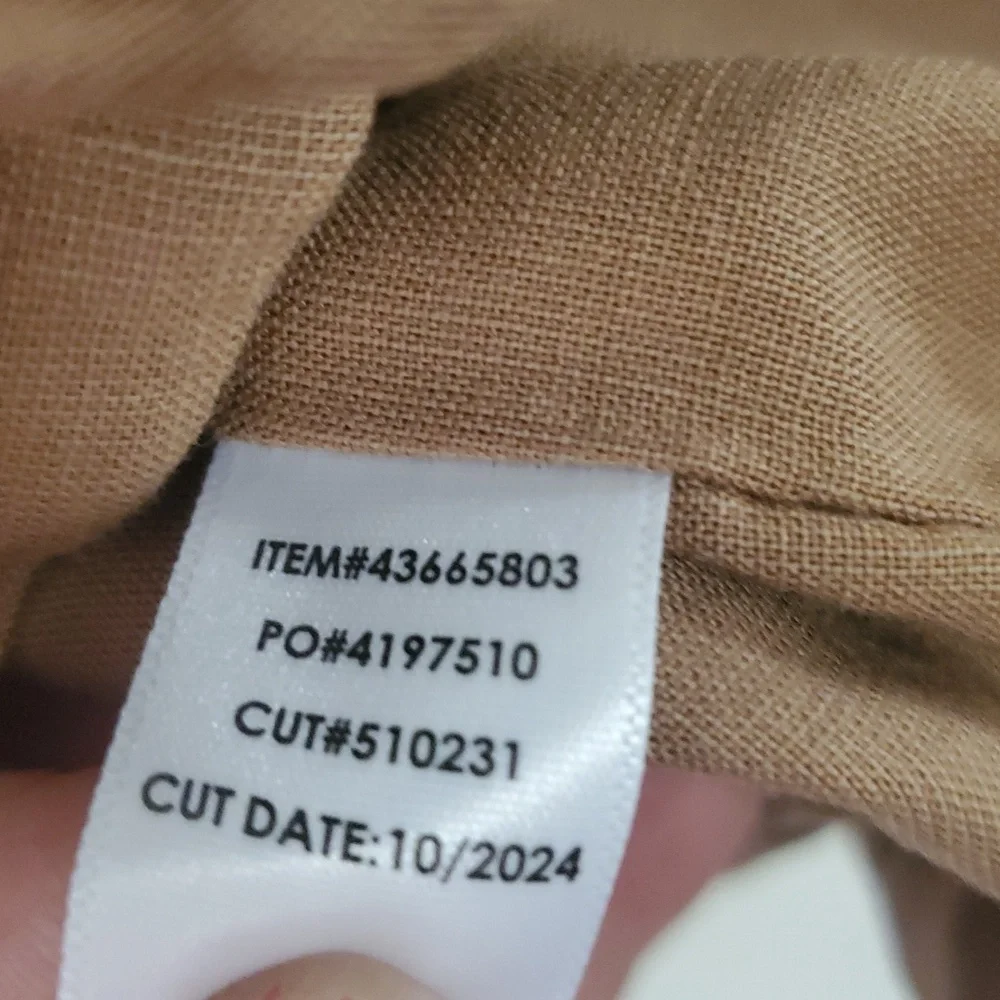 FESTI Bubble Top Size 00 Medium 10 Taupe Embroidered Blouse Top Torrid Tie Chest - Picture 8 of 11